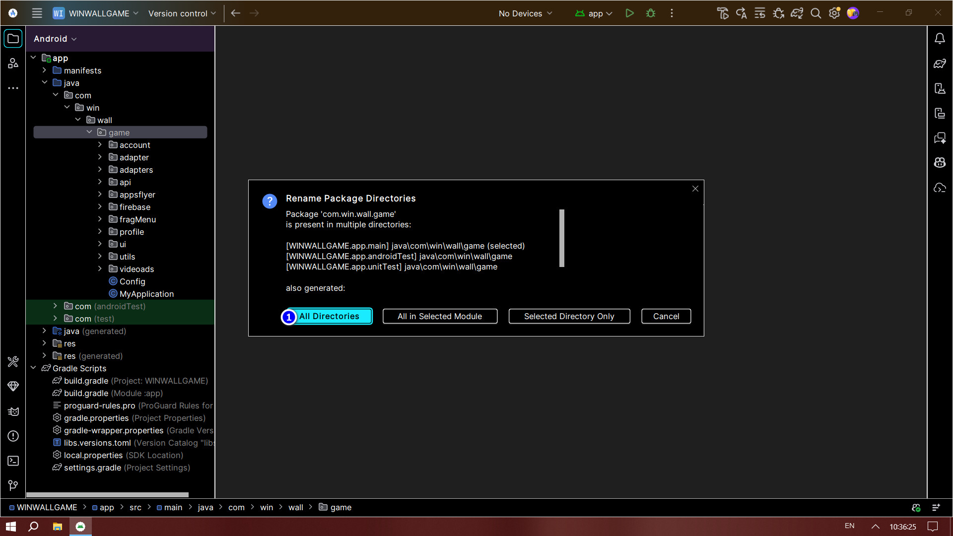 Unchecking Compact Middle Packages